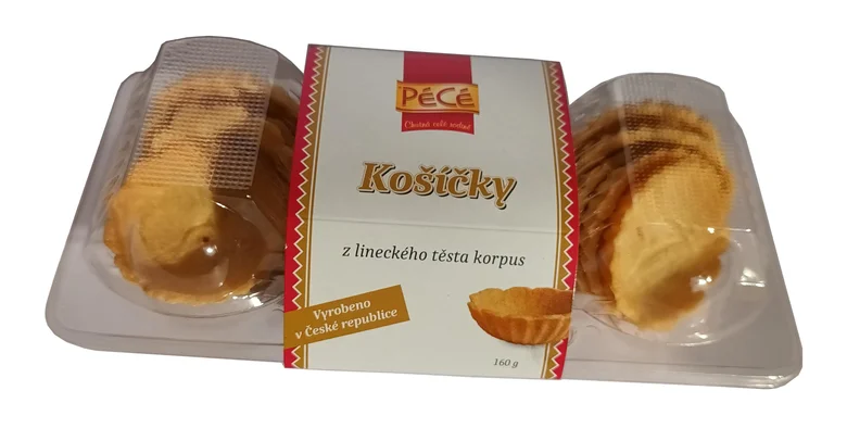 Hotové košíčky v obalu s českým logem