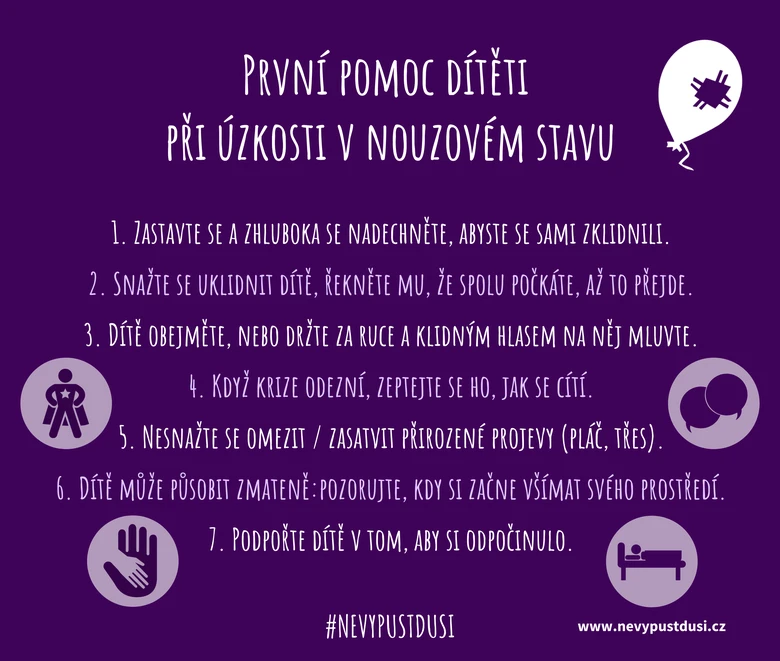 První pomoc dítěti při úzkosti v nouzovém stavu