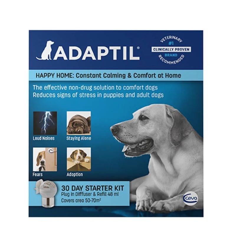 Produkt Adaptil pro uklidnění psa při samotě doma