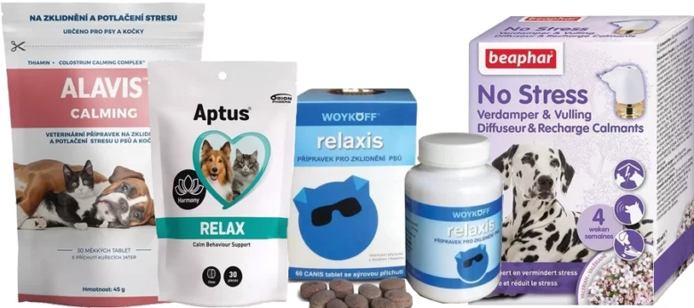 Kalmující produkty pro psy a kočky při stresu